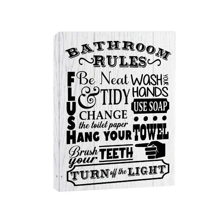 Restroom Framed Laundry Room Funny Rules Sign Printed Wall Picture Art ...