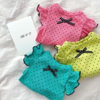 ZZOOI Summer Dots Pet Dogs Clothes Cute Butterfly Cuffs Dogs Vest T-shirt Puppy Small Medium Breathable Dogs Clothing Chihuahua Perro