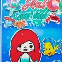 Disney Mermaid Ariel Princess หนังสือเงียบ / Toca World หนังสือของเล่น DIY Childrens Paradise Play House