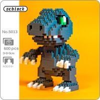 SC 5013 Anime Digimon Dark Agumon Dragon Digital Monster Pet Animal Mini Diamond Blocks Bricks Building Toy for Children no Box