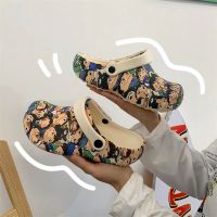 COD DSFGRTUTYIII Hole Shoes Baotou Cute Cartoon Girl Heart ins Influencer Student Outer Wear Thick-Soled Nurse Drag Girls Sandals Slippers