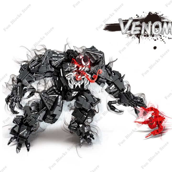 ของขวัญสำหรับเด็กรุ่น-marvel-ภาพยนตร์ซุปเปอร์ฮีโร่-carnage-battle-venom-vs-สไปเดอร์แมนบล็อกตัวต่อหุ่นชุดตัวต่อ-kids-toys