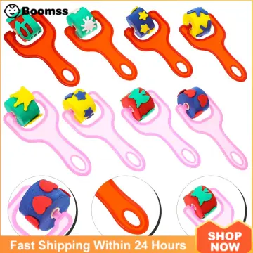 4PCS Foam Roller Paint Foam Brushes Sponge Paint Brush Sponge Rollers for  Kids