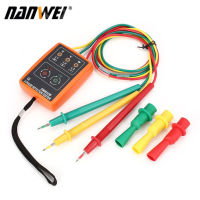 NANWEI เครื่องทดสอบการหมุน3เฟส SM852B,ตัวตรวจจับลำดับเฟสกริ่ง L-ED