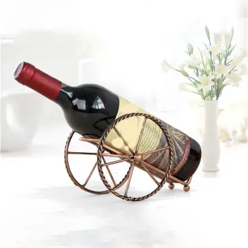 VARIATION)- 6Slot Glass Cup Holder Decorative Racks Wine Bottle Holder  Hanging Upside Down Cups Display Rack Iron Wine Stand