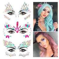 【hot】☈  Face Sticker Bar Music Rhinestone Decoration Jewels