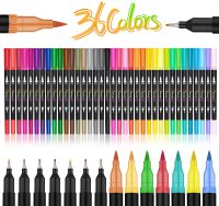 Dual Tip Brush Pens36 Color Art Markers Set Fine and Brush Tip for Kids Adult Coloring Book Note taking Hand