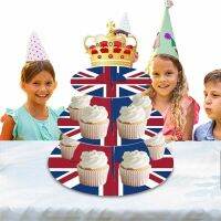 【hot】 Jack 3 Tier With Flag Design Cardboard King Charles III Coronation ！