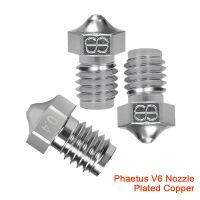 【✆HOT】 AADSS MALL Phaetus หัวฉีด V6ทองแดงชุบ0.25/0.4/0.5/0.6Mm ชิ้นส่วนเครื่องพิมพ์3D พอดีกับเครื่องอัดรีด V6ร้อน PEI PEEK 1.75MM เส้นใยบล็อกทำความร้อน