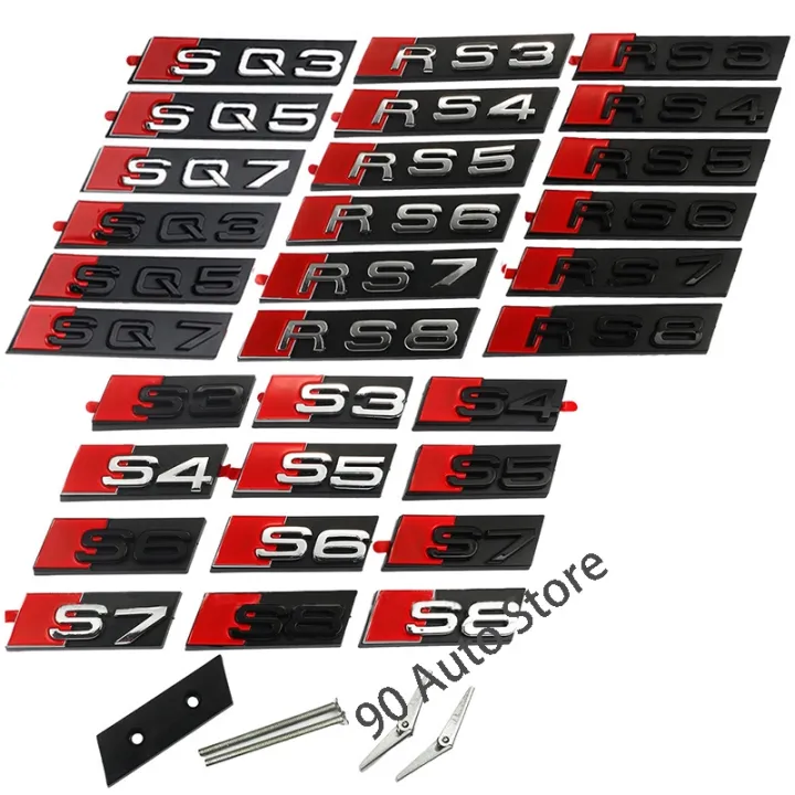 HYS Modified Letter RS3 RS4 RS5 RS6 RS7 RS8 SQ3 SQ5 SQ7 3D ABS Car ...