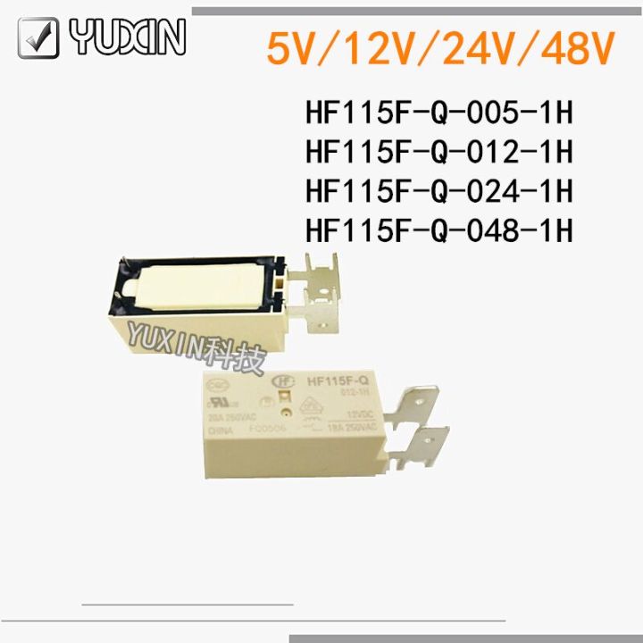 【✴COD✴】 EUOUO SHOP 5ชิ้น/ล็อต Power รีเลย์ Hf115f-q-012-1h Hf115f-q-024-1h Hf115f-q-048-1h Hf115f-q 005-1H Hf115f 012 1H 12vdc 24V 48V 5vdc