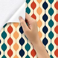 ●✵ Colorful Geometric Peel and Stick Wallpaper Romantic Abstract Self-Adhesive Removable Contact Paper Vinyl Wall Paper for Decor