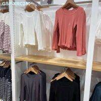 ✐UNIQLO เสื้อยืดแขนยาวเข้ารูปสำหรับผู้หญิง,เสื้อยืดคอกลมแขนยาวเข้ารูปสไตล์ฤดูใบไม้ร่วง2021เสื้อยาวปิดถึงก้น445628