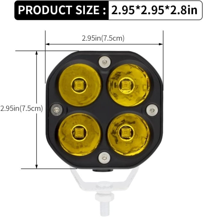 stdysun-led-yellow-amber-driving-fog-lights-pod-lights-offroad-driving-lights-work-auxiliary-lights-bumper-lights-2pcs-3inch-40w-waterproof-fit-for-car-truck-atv-utv-motorcycle-golf-pick-up-yellow-spo
