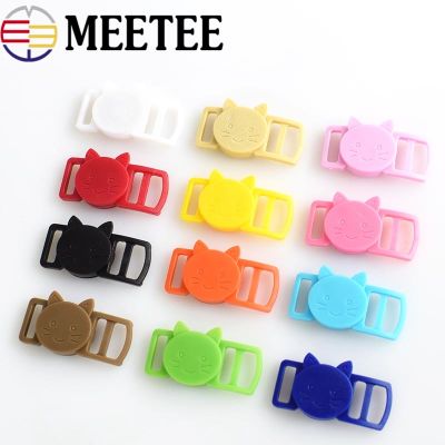 25/50/100Pcs Mixed Color Release Buckles Cat-Head Plastic Safty Breakaway for Cat Collar Paracord Webbing Apparel Accessories Cable Management