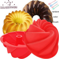 3D ขนาดใหญ่เกลียวรูปร่างซิลิโคน Bundt แพนเค้ก10นิ้วขนมปัง Bakeware แม่พิมพ์เครื่องมืออบพายุไซโคลนรูปร่างเค้กแม่พิมพ์ DIY อบ Tool888