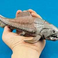 20ซม.ไดโนเสาร์ของเล่น Dunkleosteus ไดโนเสาร์อุปกรณ์ตกแต่งลายปลาตุ๊กตาขยับแขนขาได้ของเล่นสำหรับเด็ก Brinquedos