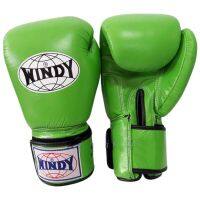 Windy Boxing Gloves ( 8,10,12,14,16 oz.) Light green Genuine Leather Sparring MuayThai MMA K1นวมซ้อมมวยไทย วินดี้สปอร์ต สีเขียวอ่อน ทำจากหนังแท้ เมจิกเทป