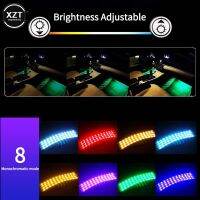 【ขายดี Oozkhjue 528】□ 72แอพ LED RGB ไฟพื้นรถยนต์พร้อมบุหรี่ USB ไฟตบแต่งภายในยานยนต์ตกแต่งลวดลายบาร์รีโมท/ควบคุมด้วยเสียง