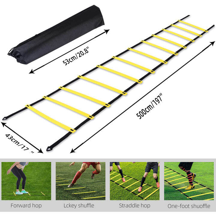 Flexibility Agility Ladder Nylon Strap Jumping Ladder Speed Training Fitness Stair Ladder