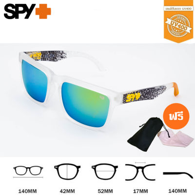 Spy5-ส้ม แว่นกันแดด กรอบใส แว่นแฟชั่น กันUV คุณภาพดี แถมฟรี ซองเก็บแว่น และ ผ้าเช็ดแว่น