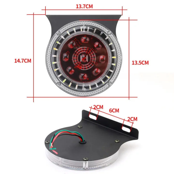 Truck flashing lights colorful tail lamp 24 v car modified warning