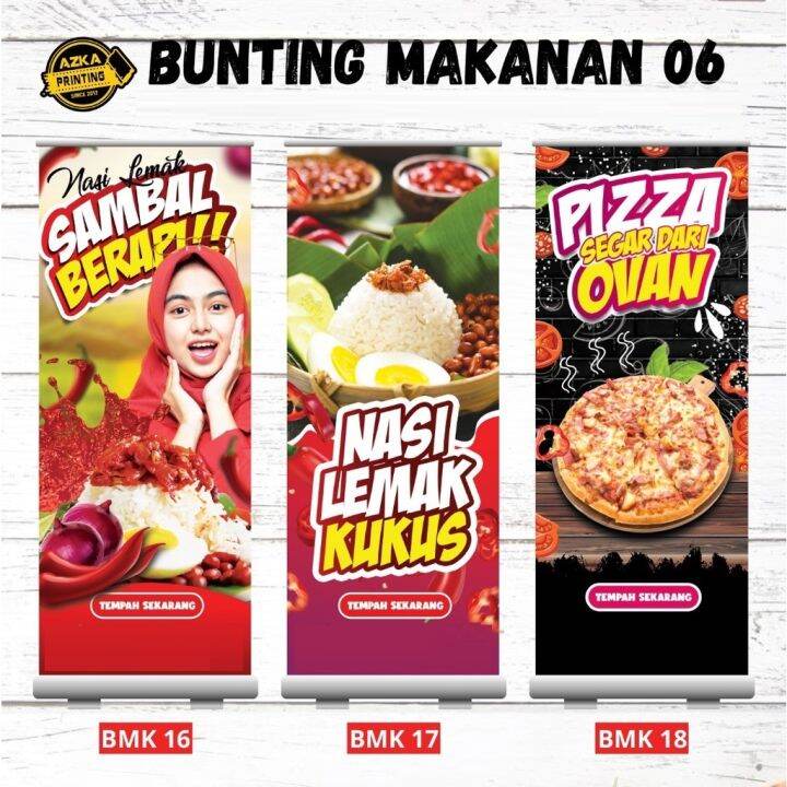 BUNTING MAKANAN GERAI BAZAAR 🔥 Harga Kilang‼️ BUNTING PRINTING MURAH ...