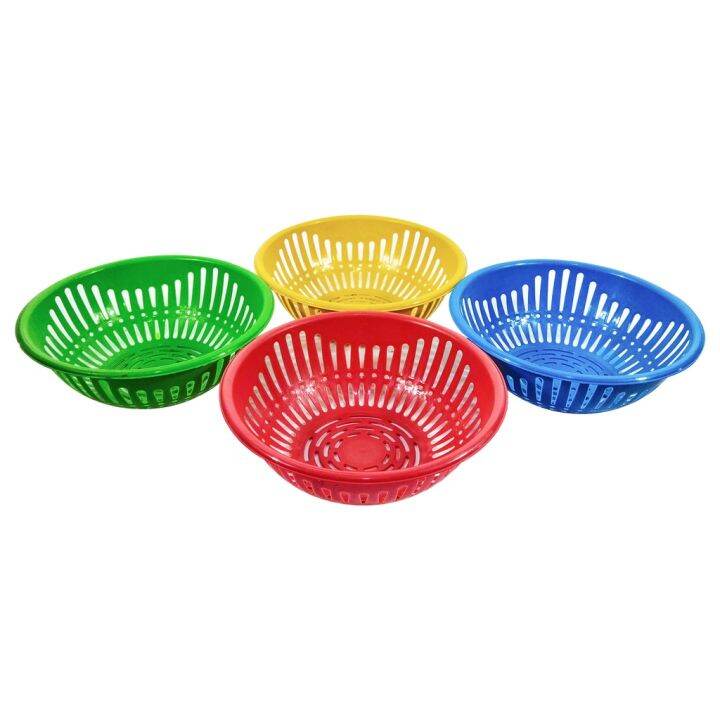 Multipurpose Round Plastic Basket Tray Fruit Baskets Storage Organizer