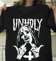 เสื้อยืด Unholy เสื้อยืดลายสักลายซาตาน Unholy เสื้อแบรนด์2023ใส่ได้ทั้งชายหญิงและคุณภาพสูงเสื้อยืดแขนลำลองขาสั้นคอกลมแฟชั่นพิมพ์ลาย100% เสื้อคอกลมฤดูร้อน