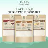 ComBo 3 bột Yến Mạch, Đậu Đỏ, Cám Gạo nguyên chất UMIHA ORGANIC 40GX3 tẩy