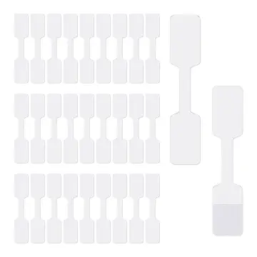 100Pcs Jewelry Price Tags Jewelry Tags Self Adhesive White Blank Price Tags  for Necklace Earring Bracelet Price Rectangle Labels