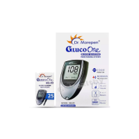 เครื่องตรวจวัดระดับน้ำตาลในเลือด Dr.Morepen Gluco One BG-03+25 แผ่นตรวจ(เบาหวาน)