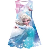 Summer Kids Frozen 2 Dresses Girls Elsa  Princess Dress Costumes Cosplay Party Birthday Gift Outfits Disney Series Casual Skirts  by Hs2023