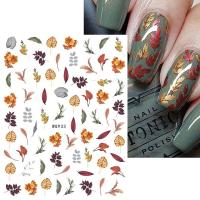 【YF】✽✌  Leaves Sticker  Nails Sliders Pumpkin Fruit Adhesive Stickers Decals Decoration