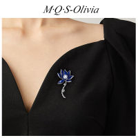 M·Q·S-Olivia  เข็มกลัด รูปดอกไม้ เข็มกลัดแฟชั่นใหม่สไตล์เกาหลี Rhinestone สวยงาม การออกแบบที่หรูหราและเบา เครื่องประดับแฟชั่นสำหรับผู้หญิง