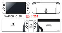 Vinyl Skin Screen Sticker Pure White Color Skins Protector for Nintendo Switch OLED Console + Controller + Stand Holder Dock