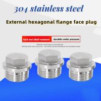 1/8"- 1-1/2"  BSP Metric Male Thread 304 Stainless Steel Hex End Cap Flange Outer Hexagon Solid Plug Oil Water Pipe Fitting Pipe Fittings Accessories