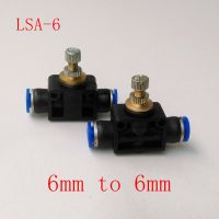 QDLJ-10pcs/lot  Pneumatic Air Fitting 6mm To 6mm Flow Speed Control Valve Lsa-6