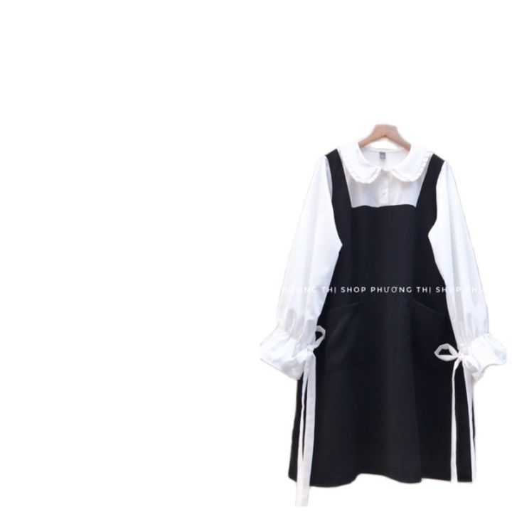 EHX414 Đầm chữ A tay pha màu trắng - Váy thiết kế thời trang Hàn ...
