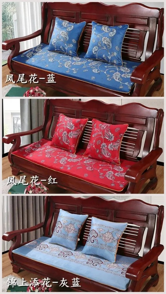  Mahogany Chair Cushion,[Chinese Style] Cushions Mahogany Sofa  mat Solid Wood Sponge Chair Cushion Armchair seat mat [Classical]-F  38x44x5cm(15x17x2inch) : Home & Kitchen