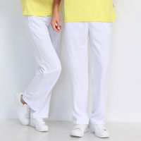 พร้อมส่ง❗Sweatpants Straight Trousers Elastic Waist Sports Pants [White Collection]✈