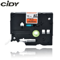 cidy compatible tze-B31 Tz-B31 TZ B31 TZE B31 Black on Fluorescent orange Laminated label tape used for brother printer