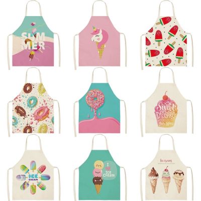 Ice Cream Donut Apron Baking Accessories Aprons for Women Apron Kitchen Cooking Accessories Cafe Apron for Men Kitchen Apron