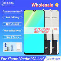 2Pcs ขายส่งสำหรับ Xiaomi Redmi 9A LCD Touch Screen Digitizer สำหรับ Redmi 9C จอแสดงผลพร้อมกรอบ