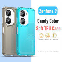 เคส Zenfone10สำหรับ ASUS Zenfone 9 10เคสครอบโทรศัพท์ TPU เนื้อนิ่มโปร่งใส