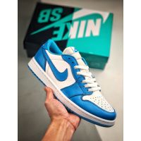 SB X Air- J0rdan 1 Low North Carolina รองเท้าบาสเก็ตบอลสีน้ำเงินสำหรับผู้ชายรองเท้าผ้าใบสำหรับผู้หญิงรองเท้าคู่35-46