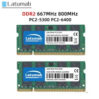 Latumab Memoria RAM DDR2 4GB 8GB 800Mhz 667Mhz หน่วยความจำแล็ปท็อป SODIMM PC2-5300 6400 Mhz 200Pin โน้ต1.8V หน่วยความจำคู่