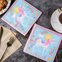 Unicorn Tissue Printing Napkin Color Tissue Cartoon Tissue Facial Tissue Handkerchief Paper