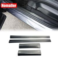 Inside Black For Honda Vezel HRV HR-V HRV 2021 2022 Auto Door Sill Plate Trim Stainless Steel Threshold Kick Pedal Scuff Sticker Car Styling