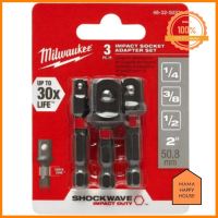 Milwaukee ชุดอะแดปเตอร์หัวบล็อก 1/4", 3/8", 1/2" แกนหกเหลี่ยม 48-32-5033 ด่วน ของมีจำนวนจำกัด